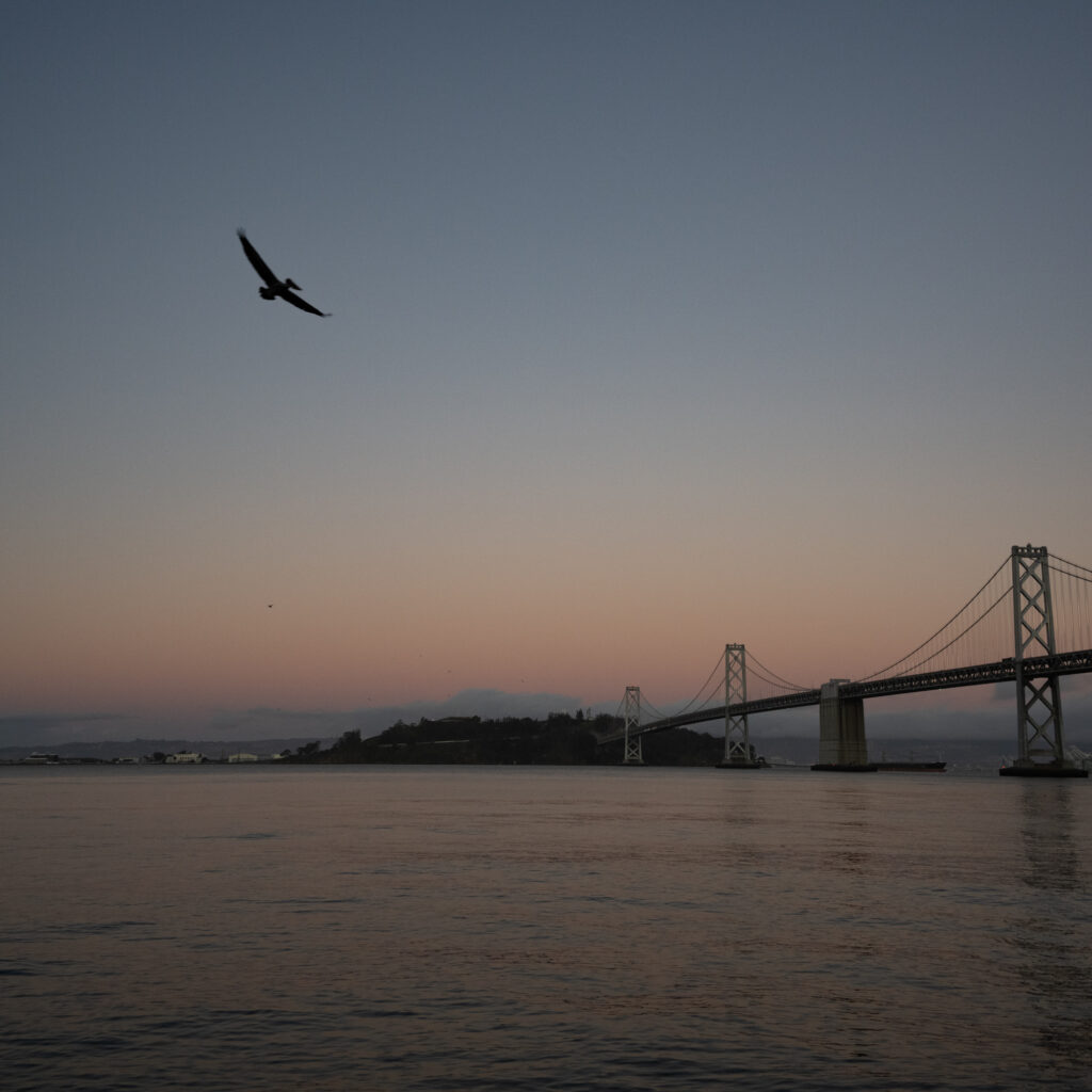 Sunrise over Bay Bridge